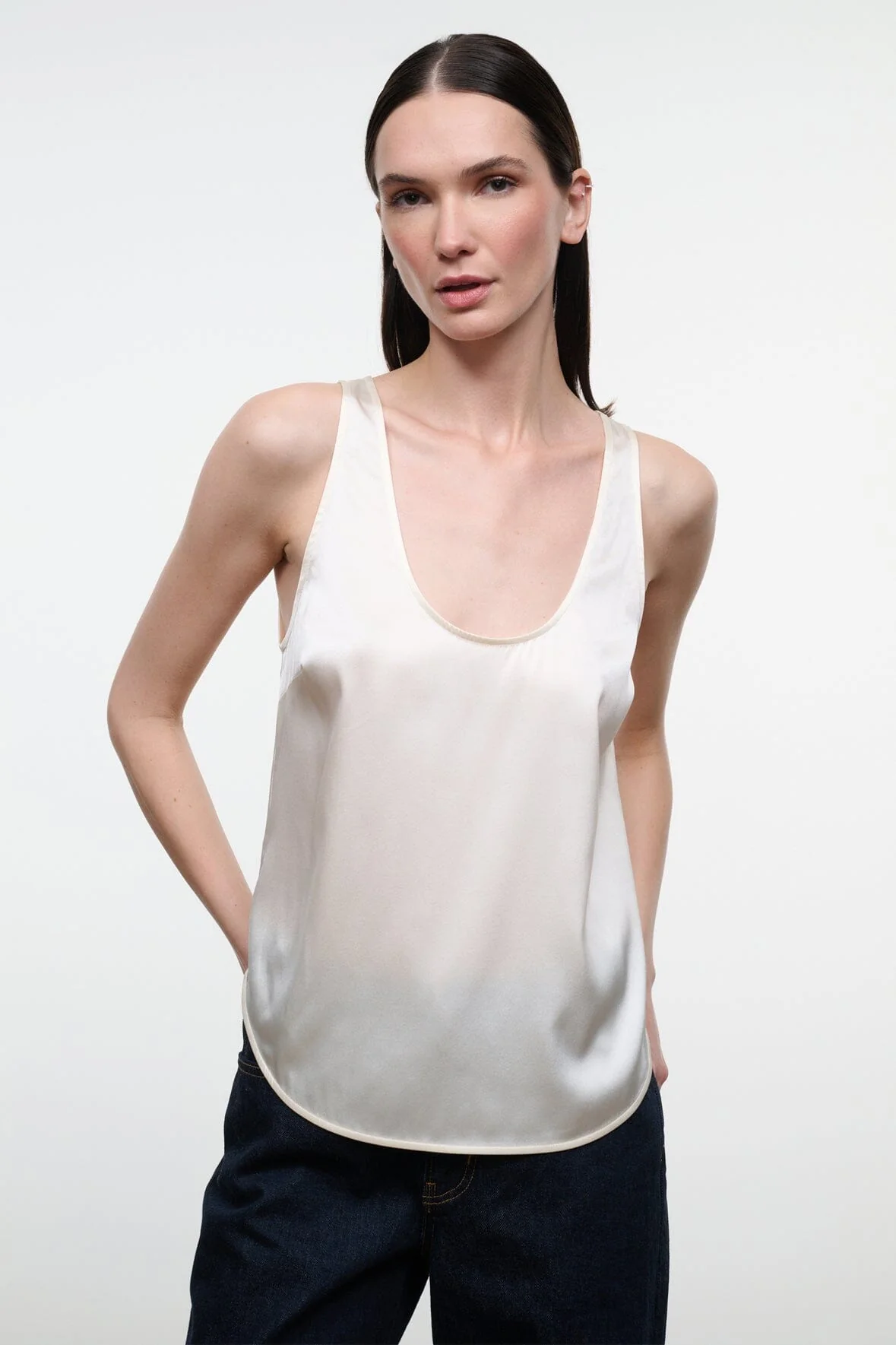 YVES SILK TANK | IVORY