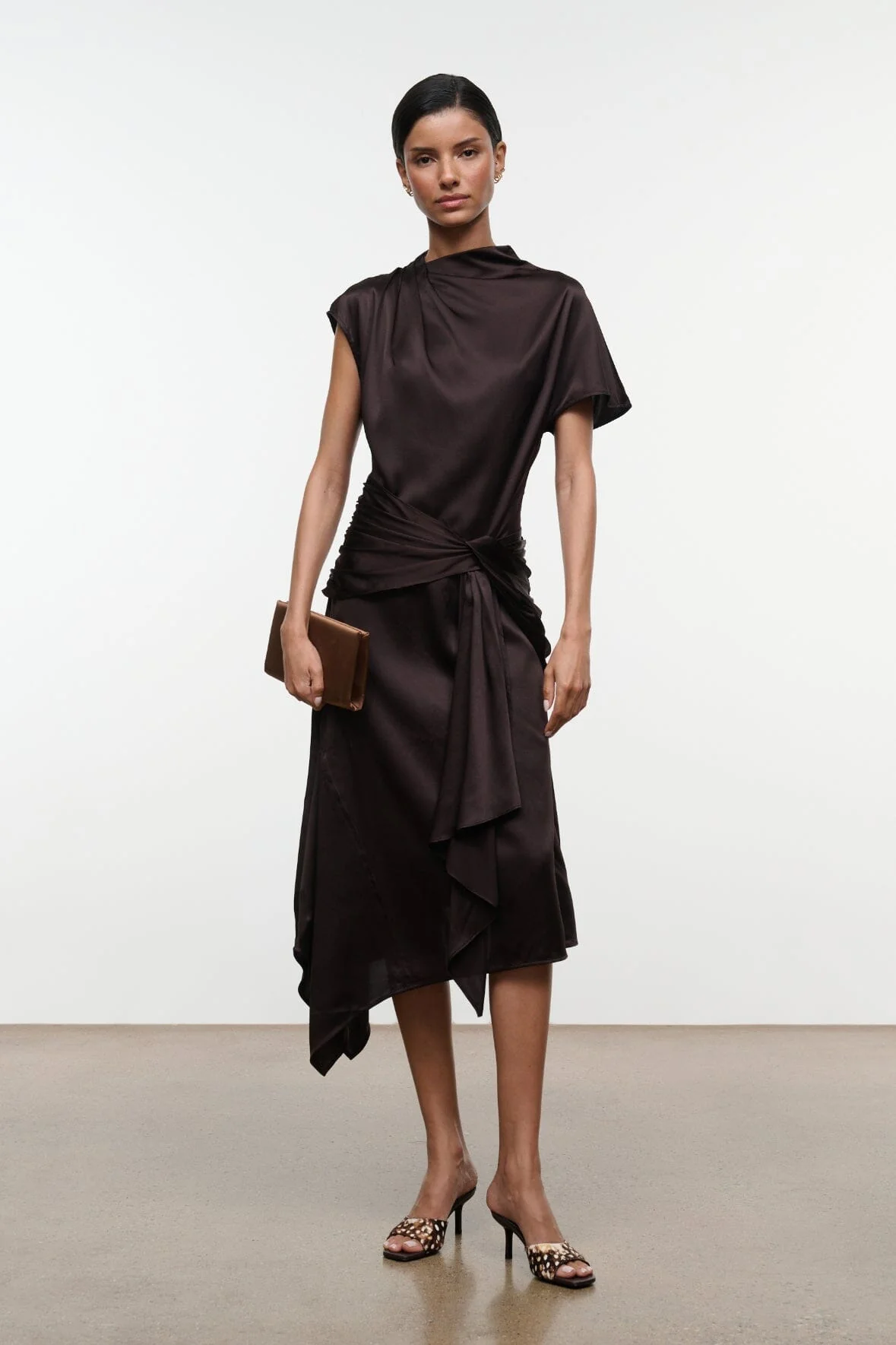 DAVINA SILK DRESS | EARTH