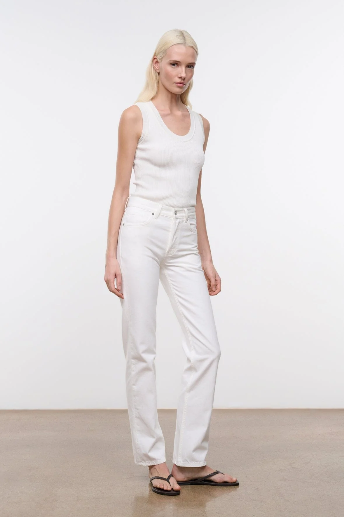 TEDDY STRAIGHT JEAN | WHITE - Image 2