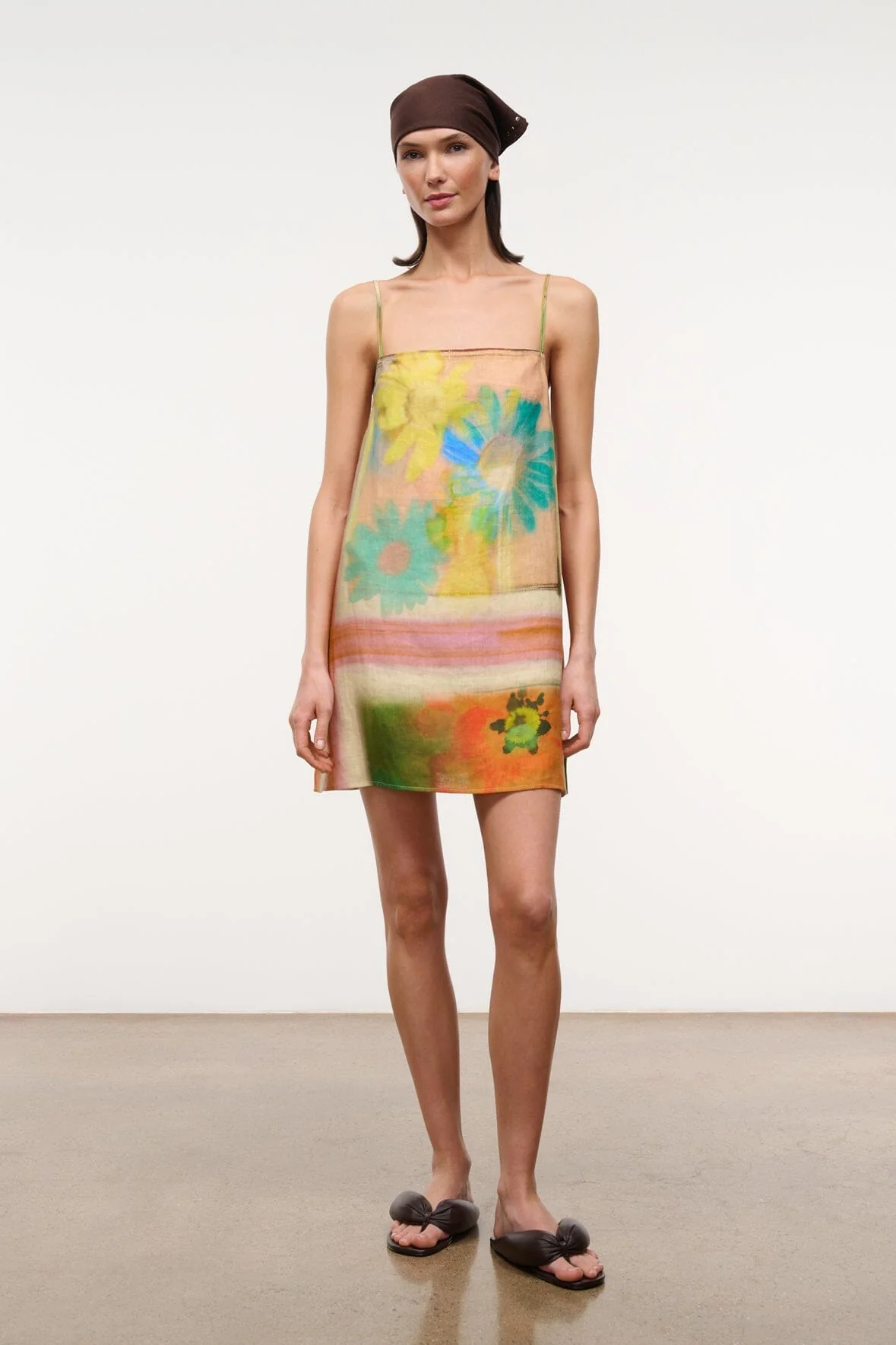 LAURA LINEN MINI DRESS | SUPERBLOOM SCARF