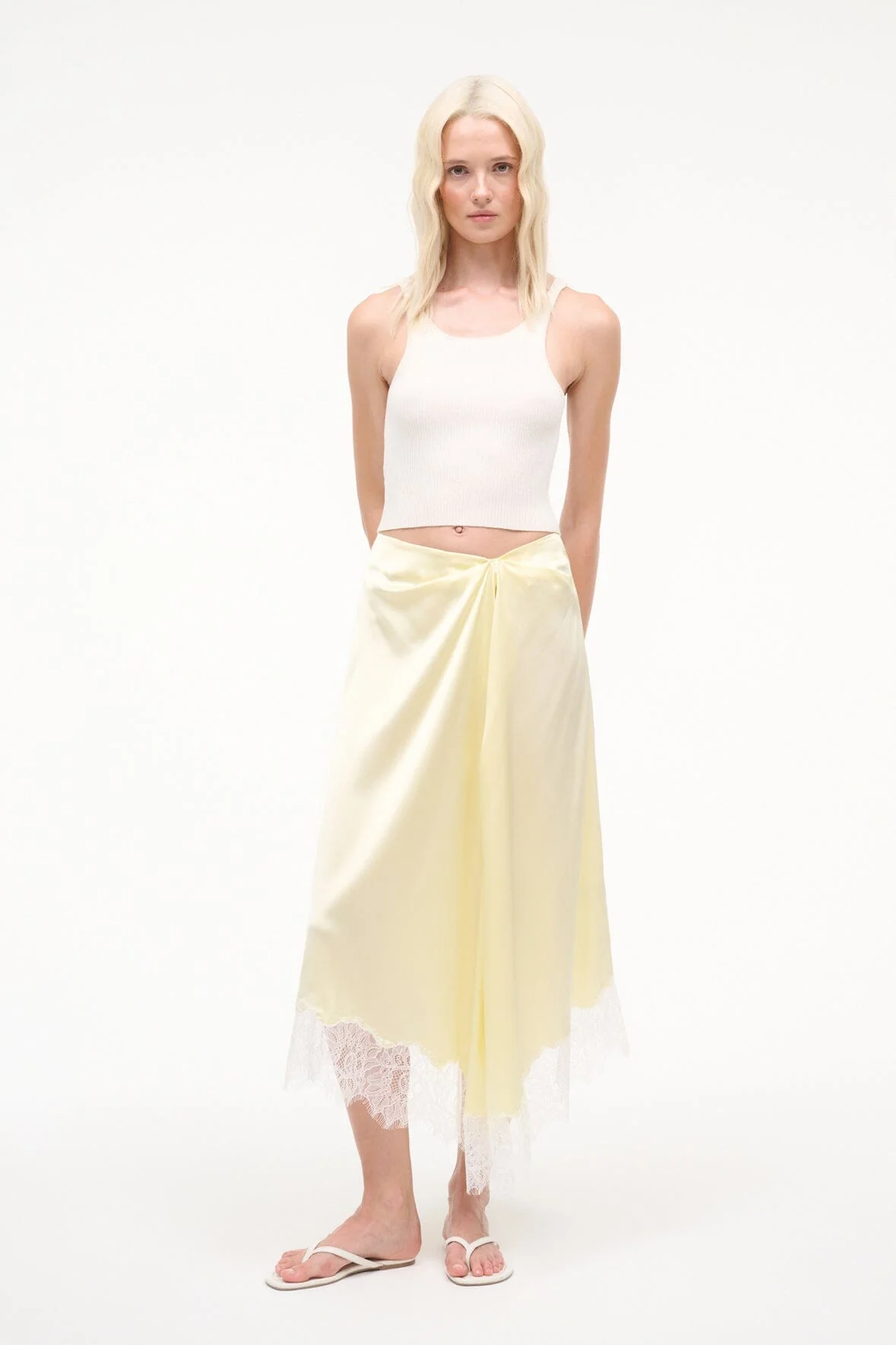 SONOMA SILK SKIRT | KEY LIME