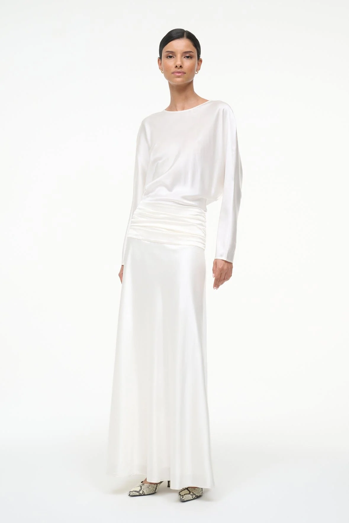 FREDA SILK DRESS | IVORY