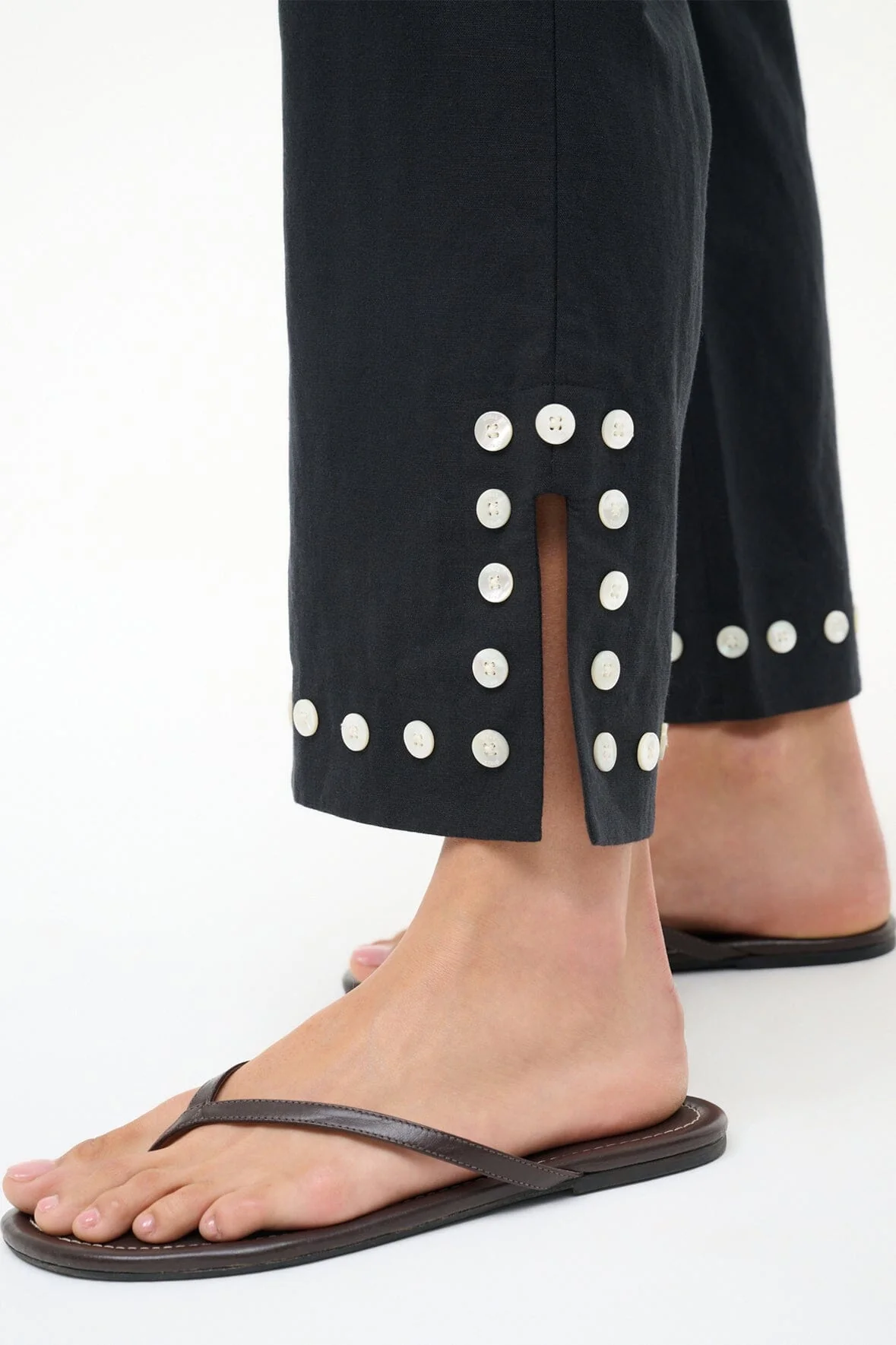 PIHA LINEN COVERUP PANT | BLACK - Image 6