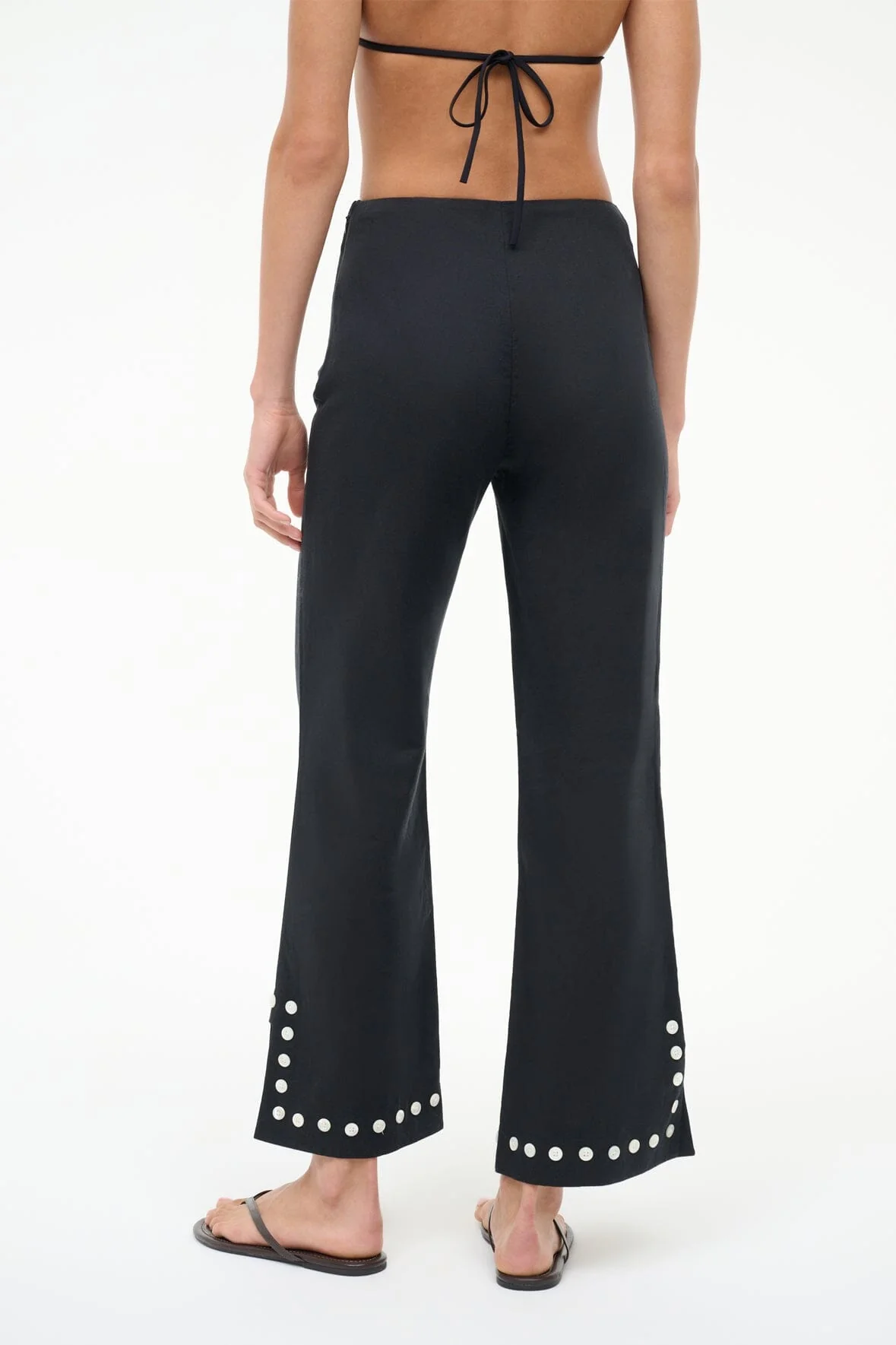 PIHA LINEN COVERUP PANT | BLACK - Image 4