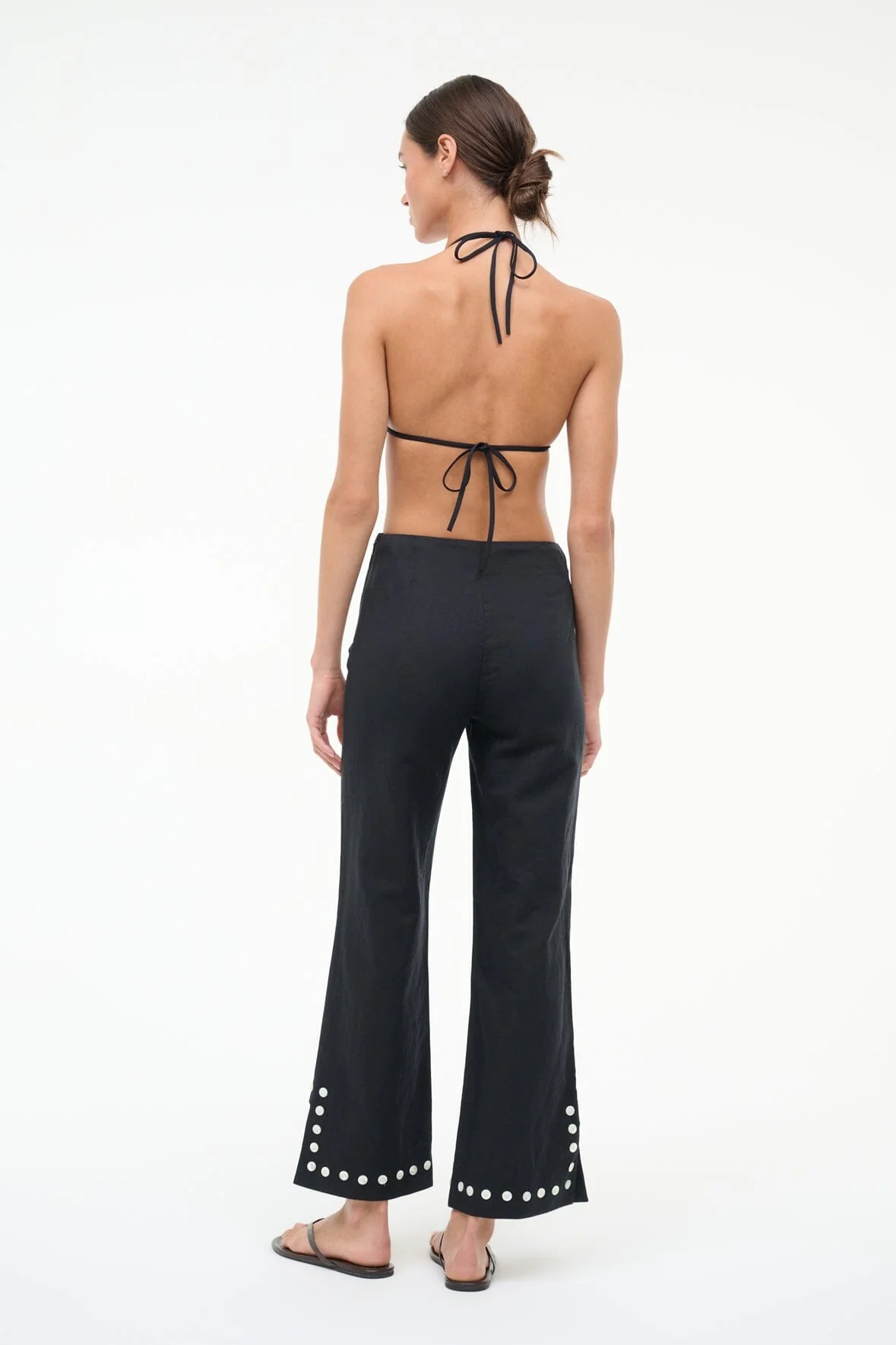 PIHA LINEN COVERUP PANT | BLACK - Image 5