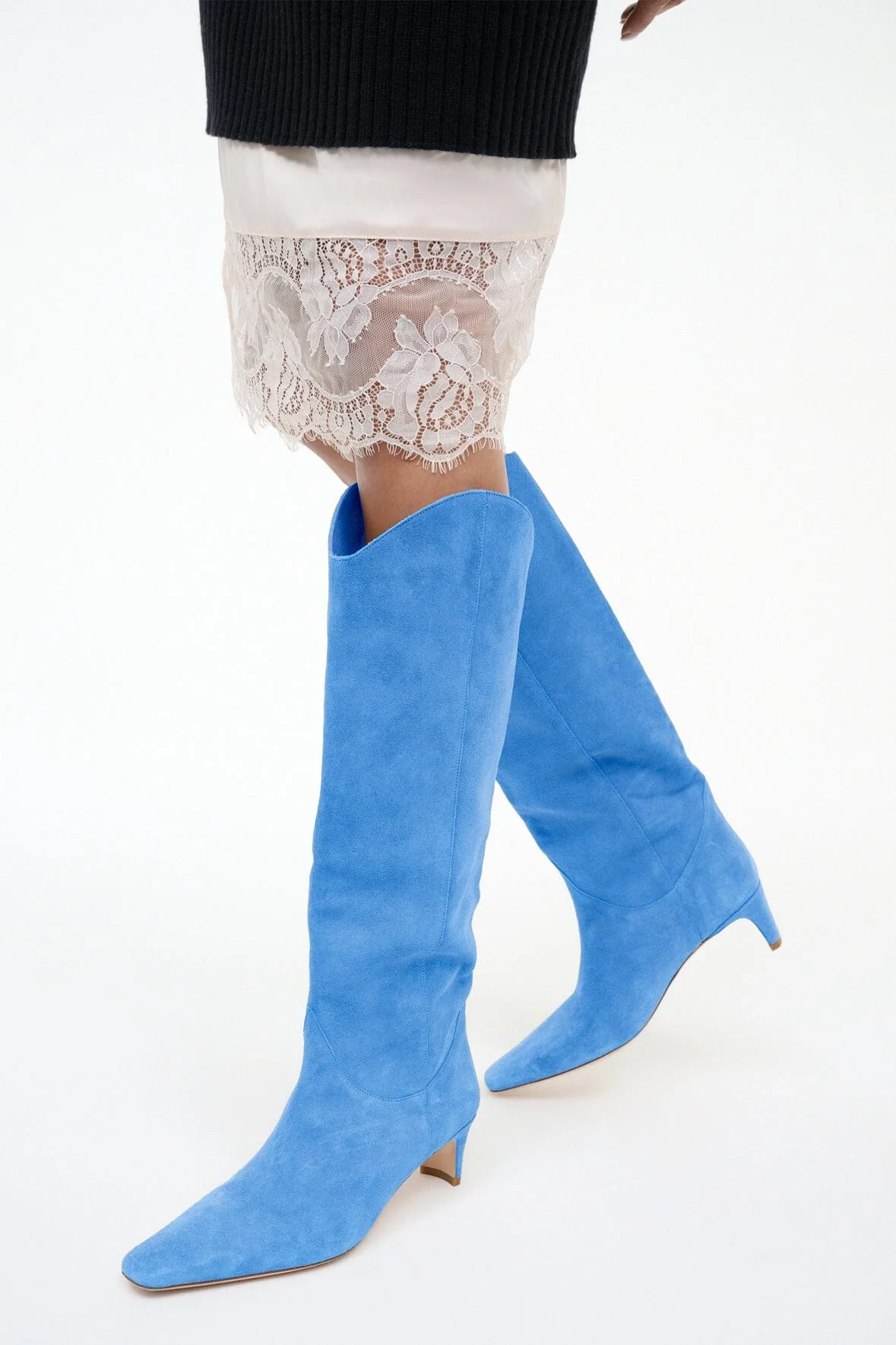 WESTERN WALLY BOOT | STAUD BLUE SUEDE - Image 6