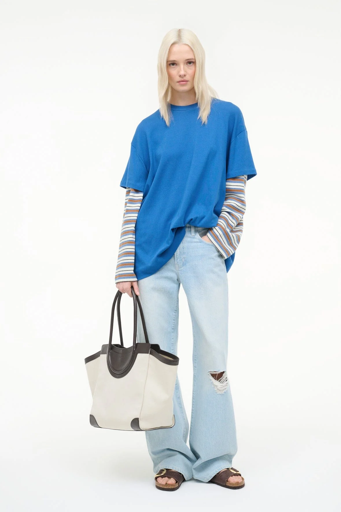 WILLIAM TEE | BLUE MOJAVE STRIPE