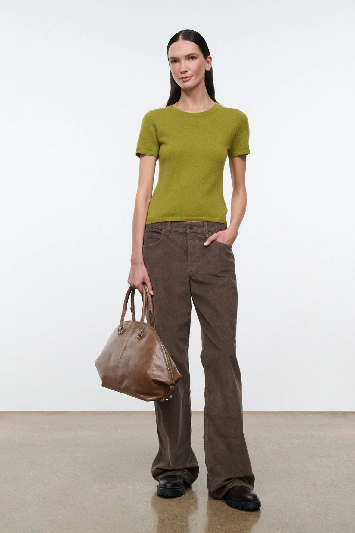 EASY CASHMERE TEE | PEAR