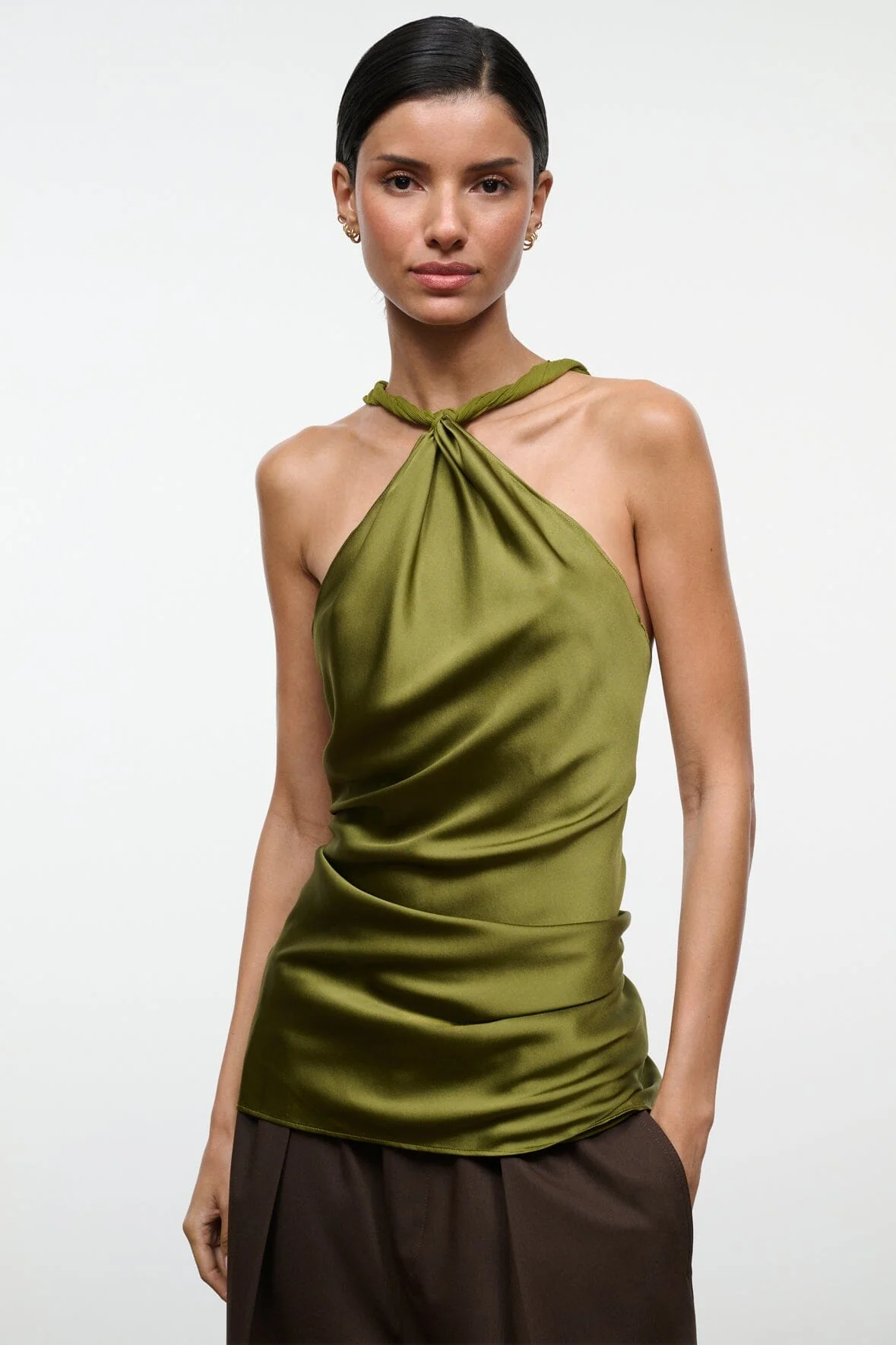 CHARLI SILK TOP | PEAR