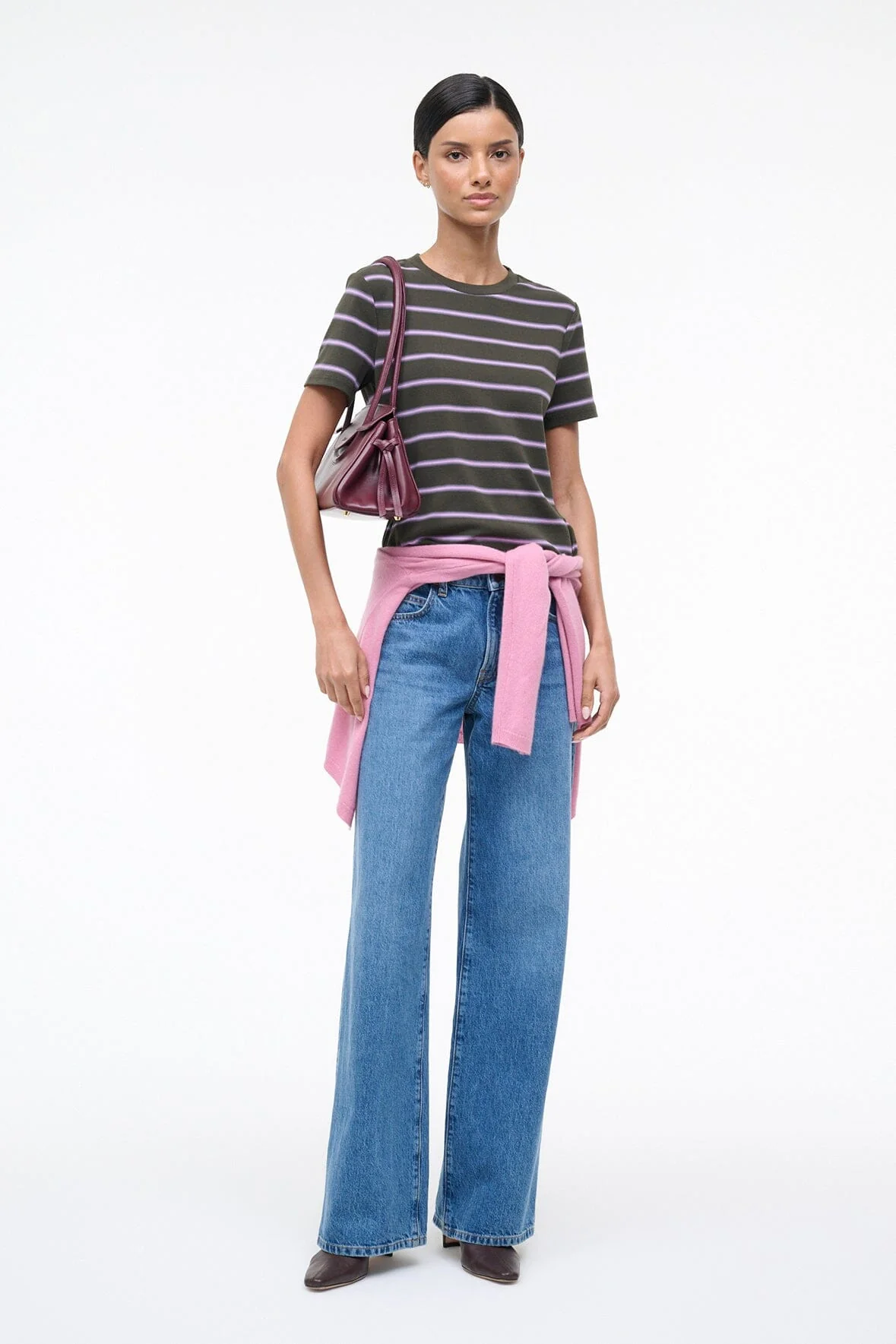 WEEKEND CREW TEE | PINE STRIPE