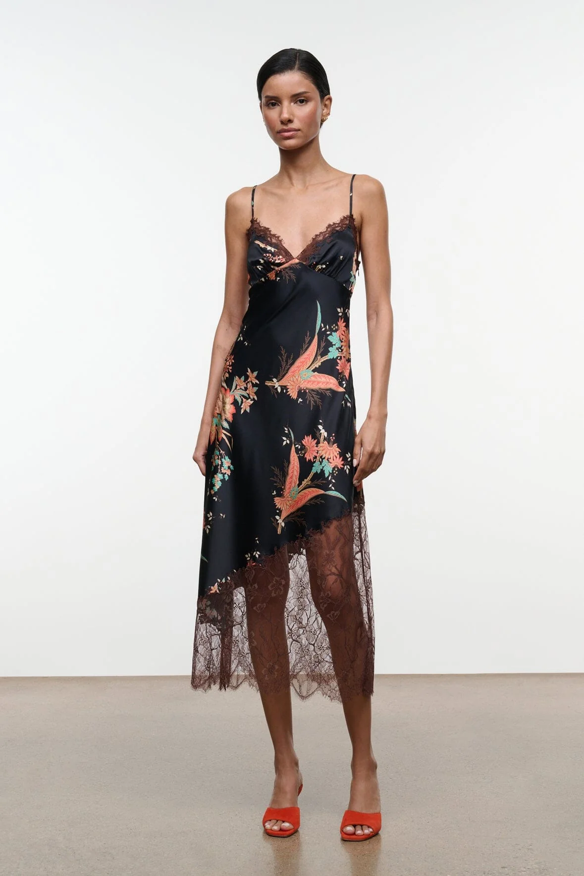 LARA SILK DRESS | TAPESTRY NOIR