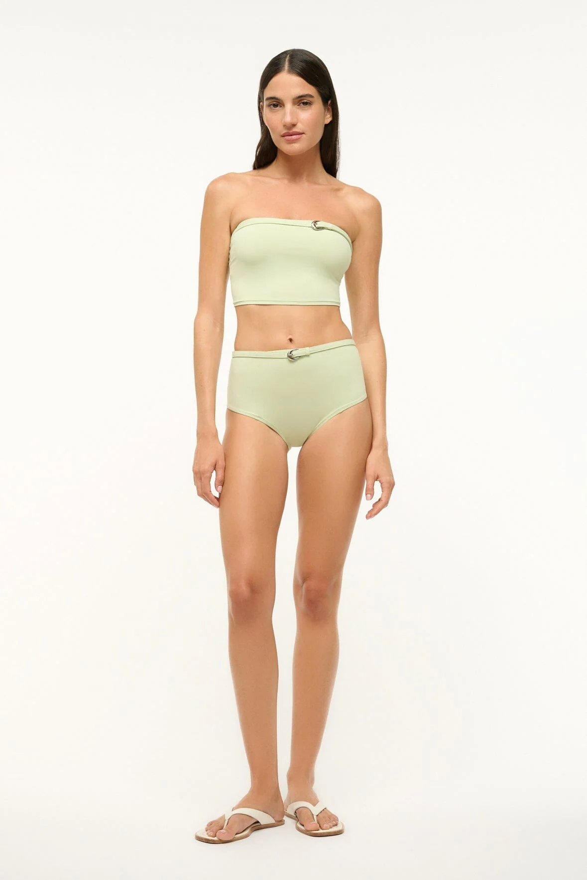 BELTED WAILEA BIKINI BOTTOM | PALE JADE
