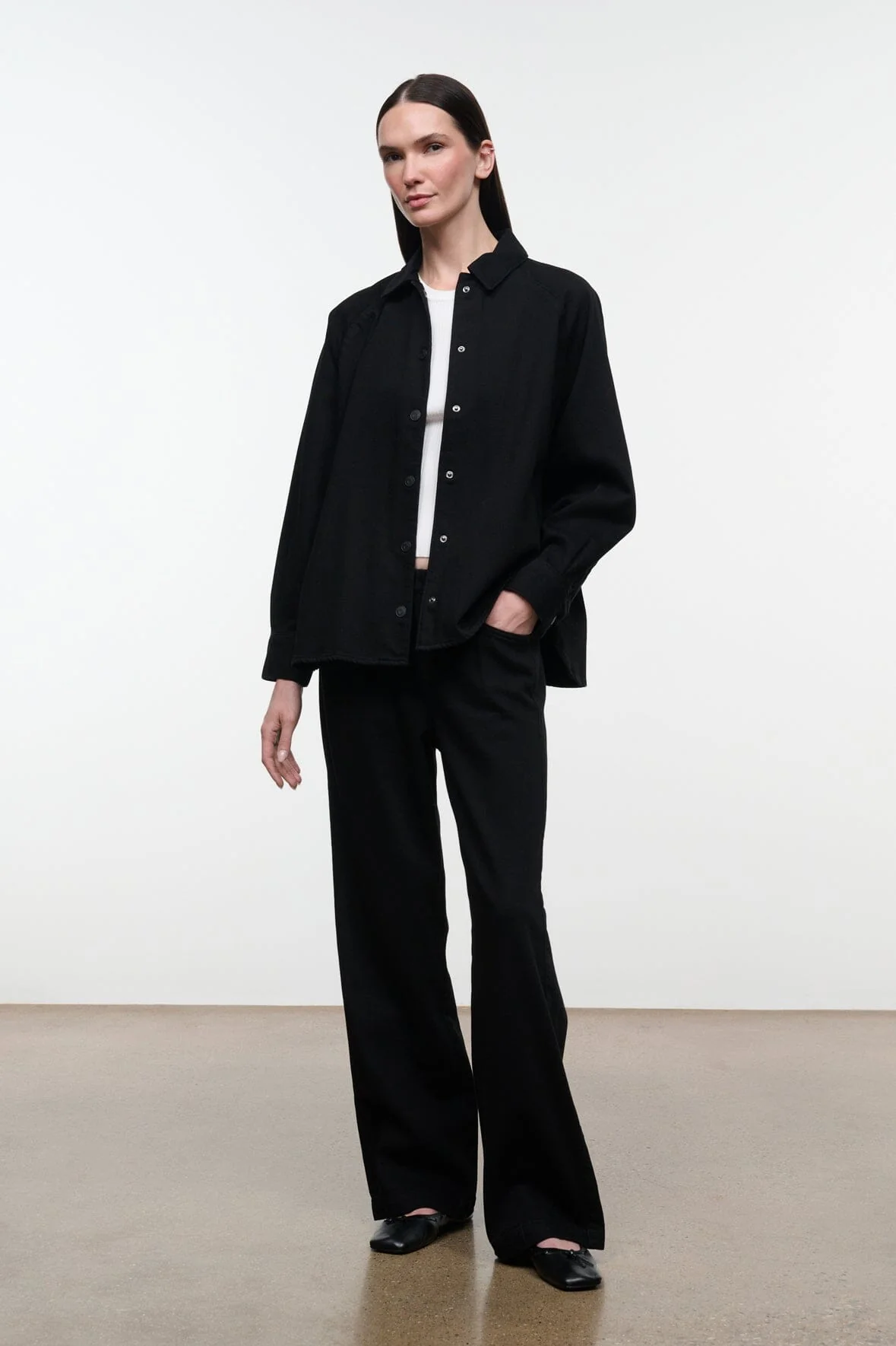 MYLES SHIRT JACKET | BLACK