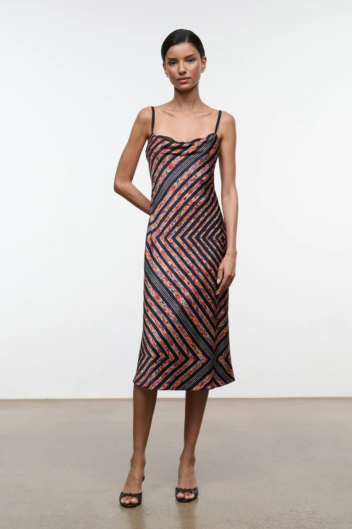 EVANGELINE SILK MIDI DRESS | STUDIO