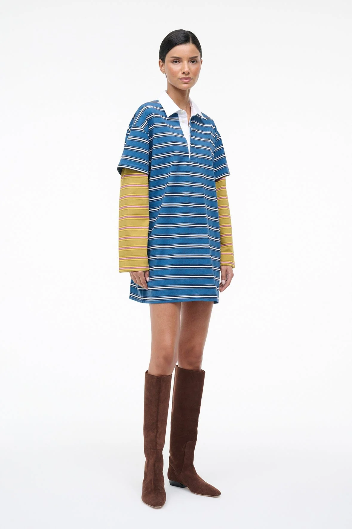 IVAR DRESS | CHARTREUSE STRIPE NAUTIC STRIPE