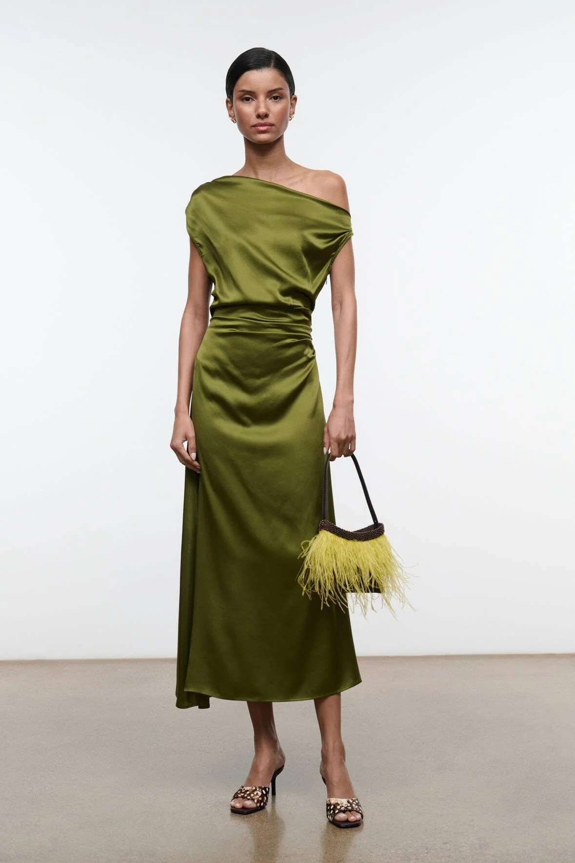 PHARE SILK DRESS | PEAR