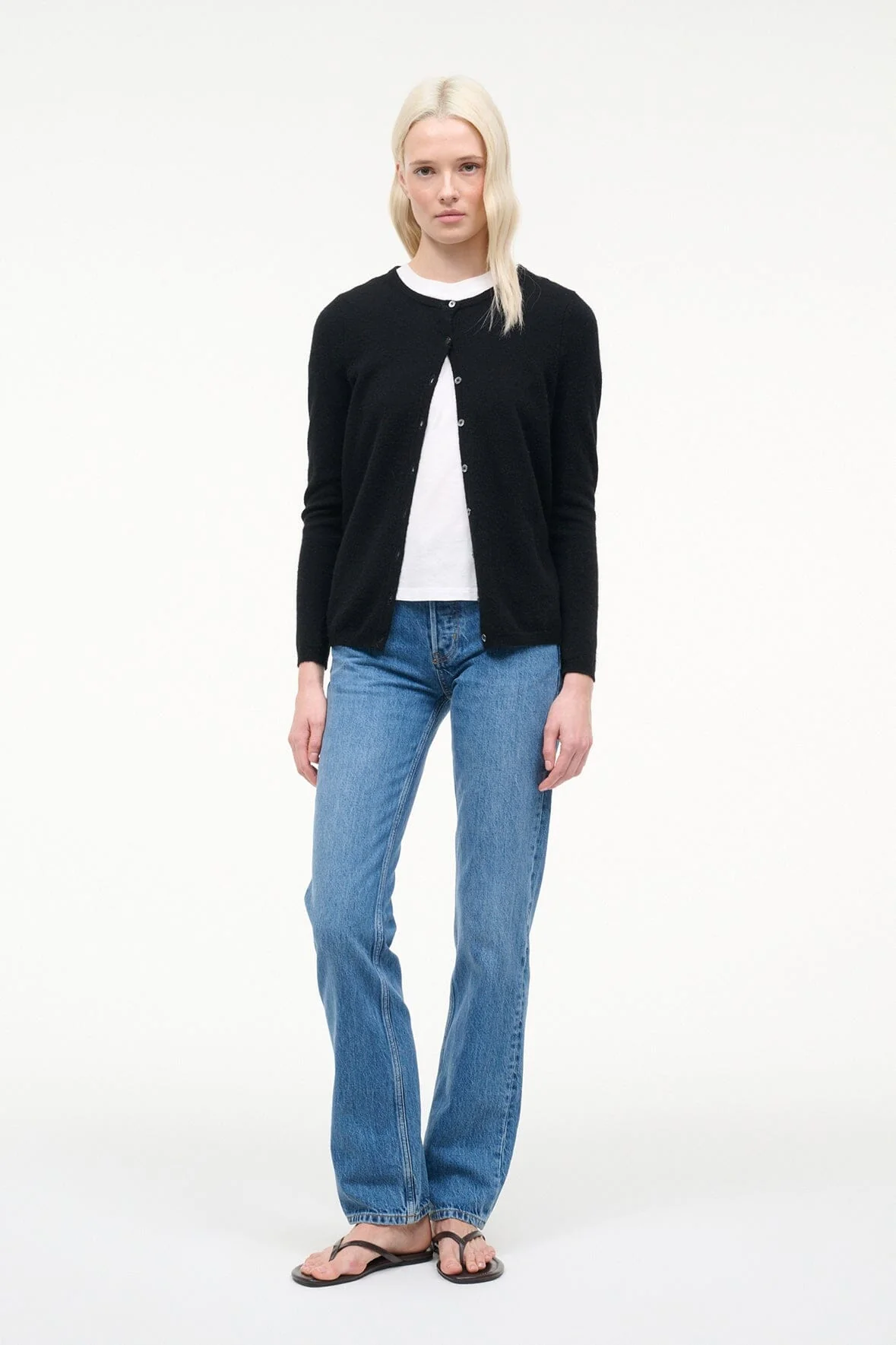 MIDNIGHT CASHMERE CARDIGAN | BLACK