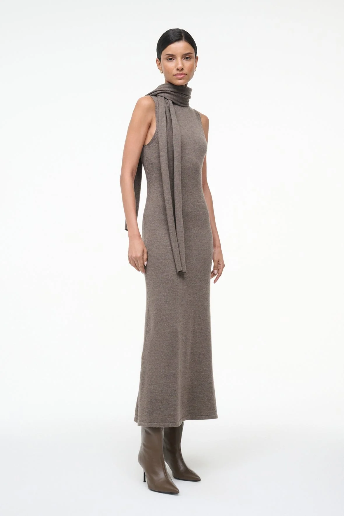 CANAL MIDI DRESS | TRUFFLE