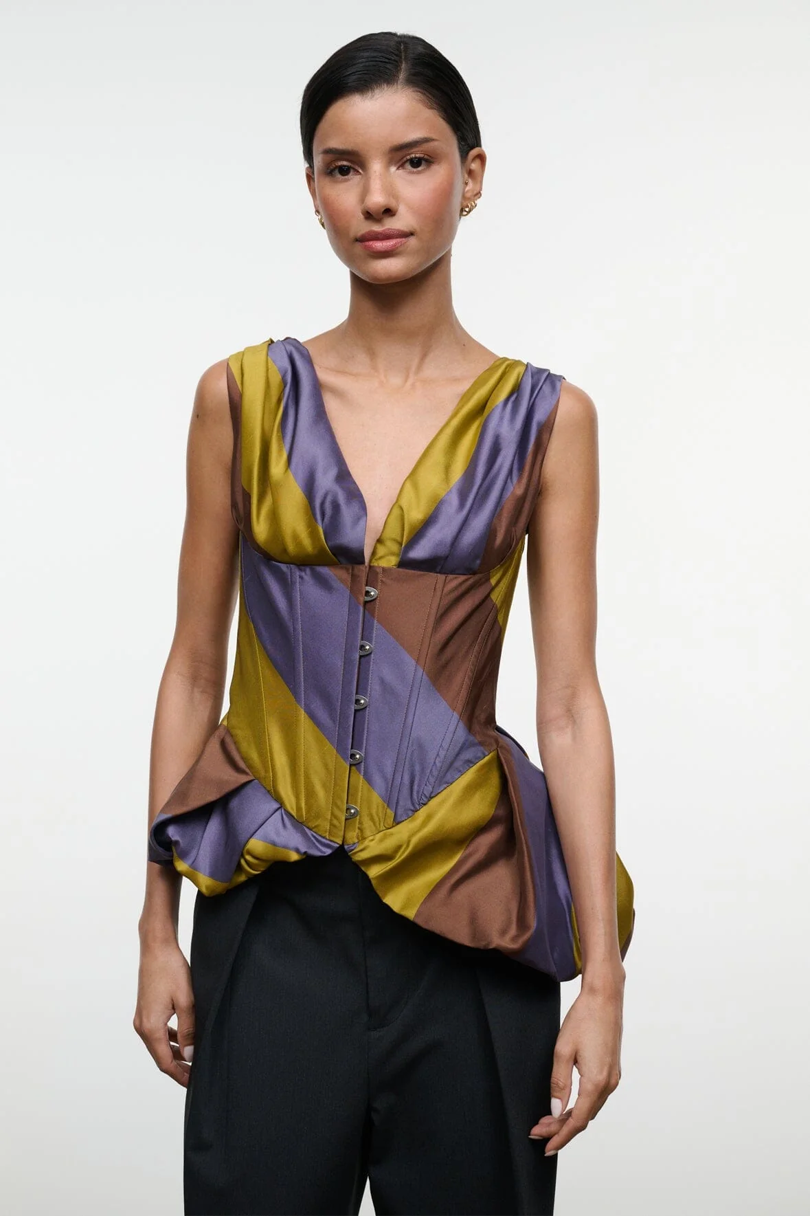 FABIANNE SILK TOP | SIENNA STRIPE