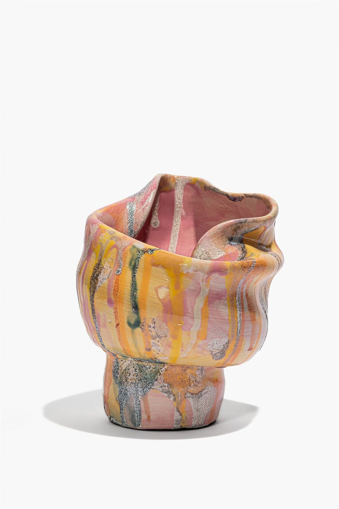SUNKEN VASE | COTTON CANDY GLAZE