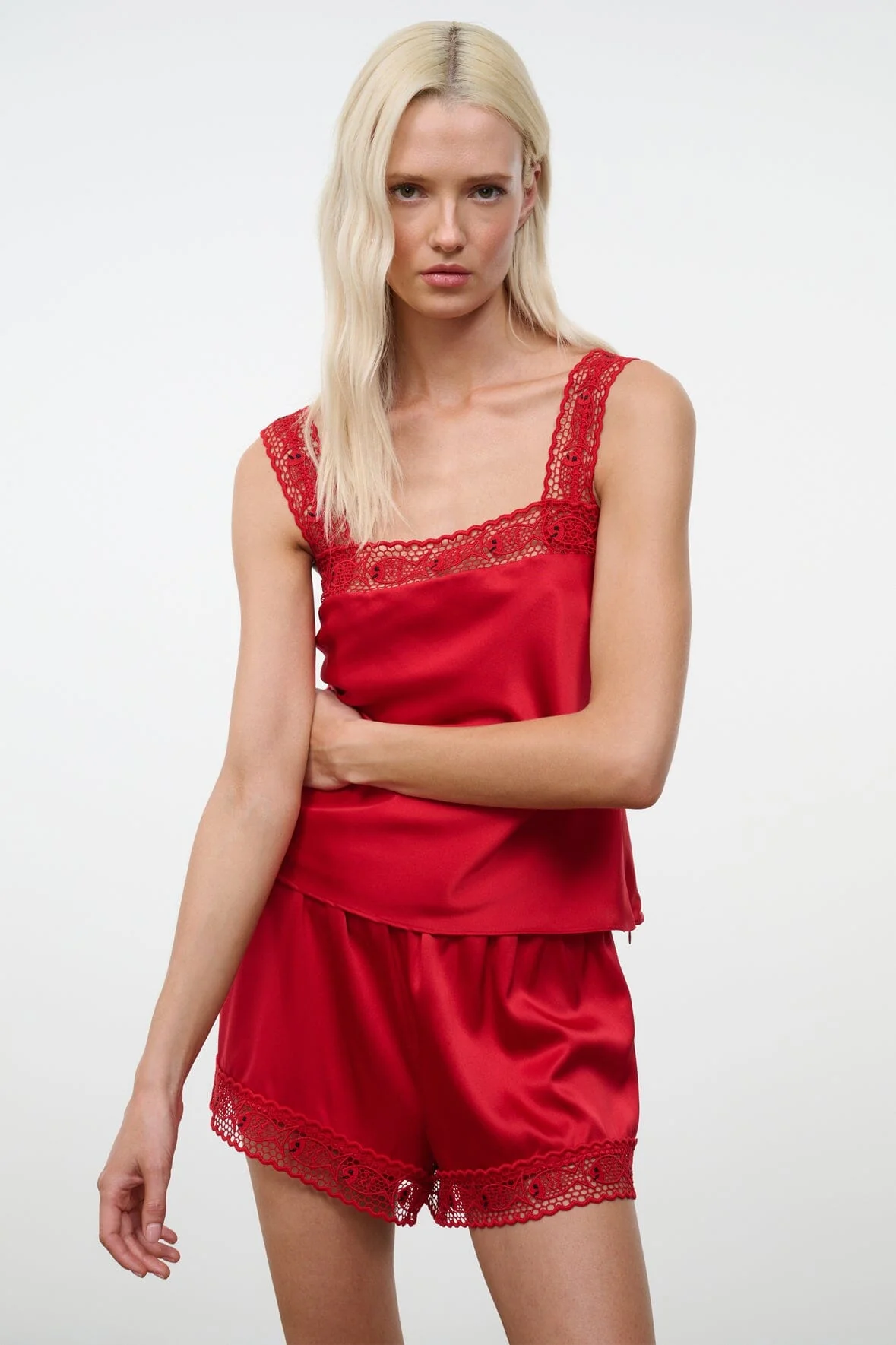 VERONICA SILK TOP | TOMATO