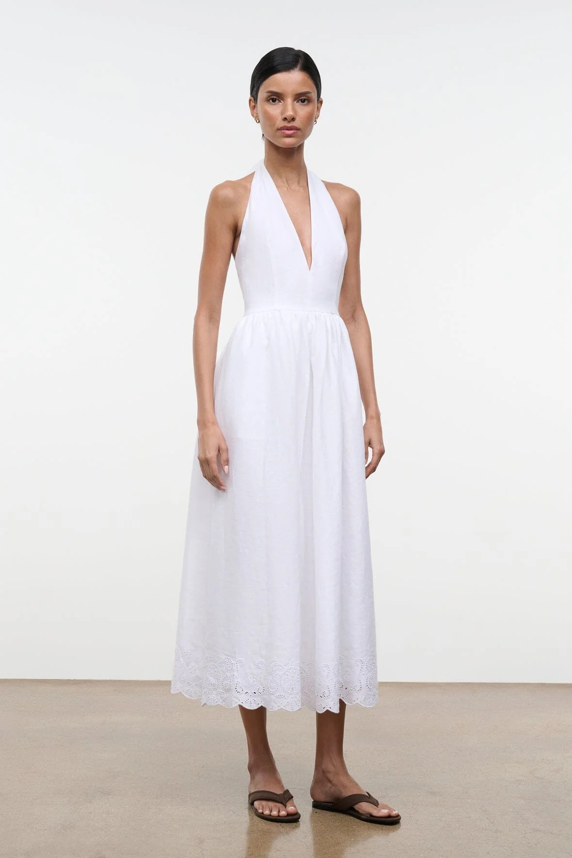 GRAZIA LINEN DRESS | WHITE