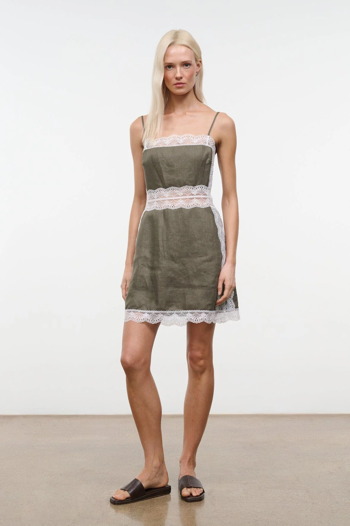 AMALINA LINEN MINI DRESS | THYME