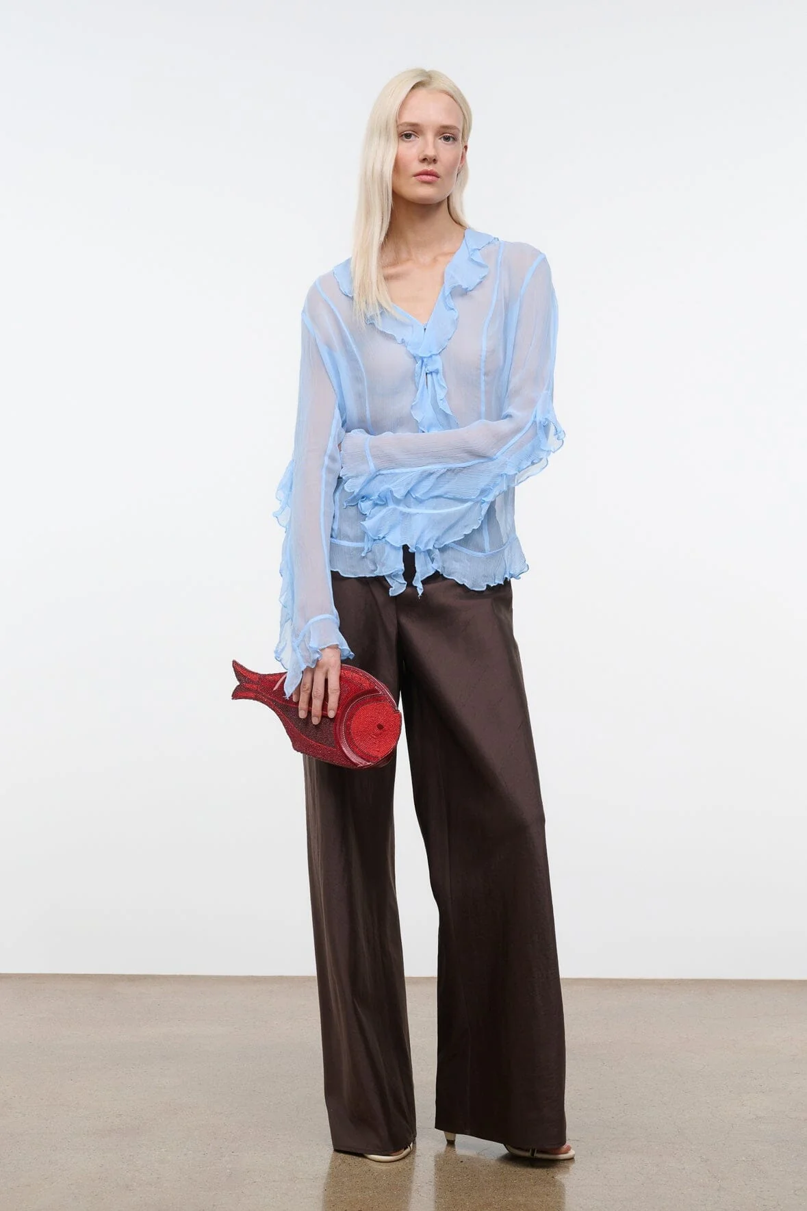 STROLL SILK DUPIONI PANT | EARTH