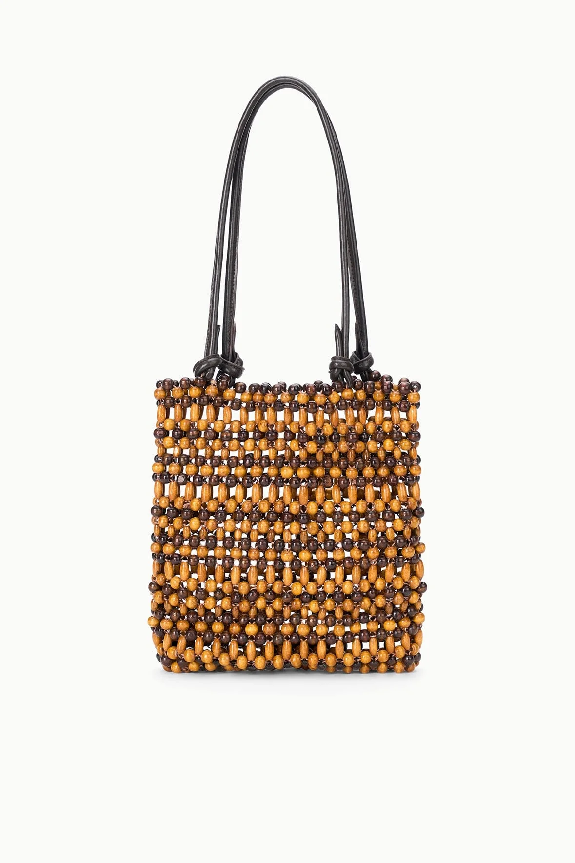 BAJA MINI TOTE | MULTI WOOD BEADS