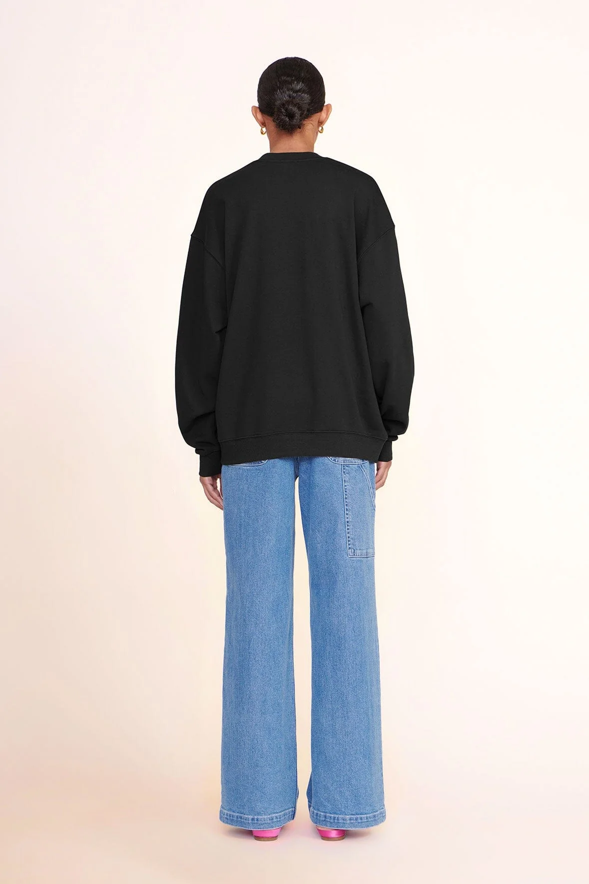 CUSTOM STAUD x C.BONZ OVERSIZED SWEATSHIRT | BLACK - Image 4