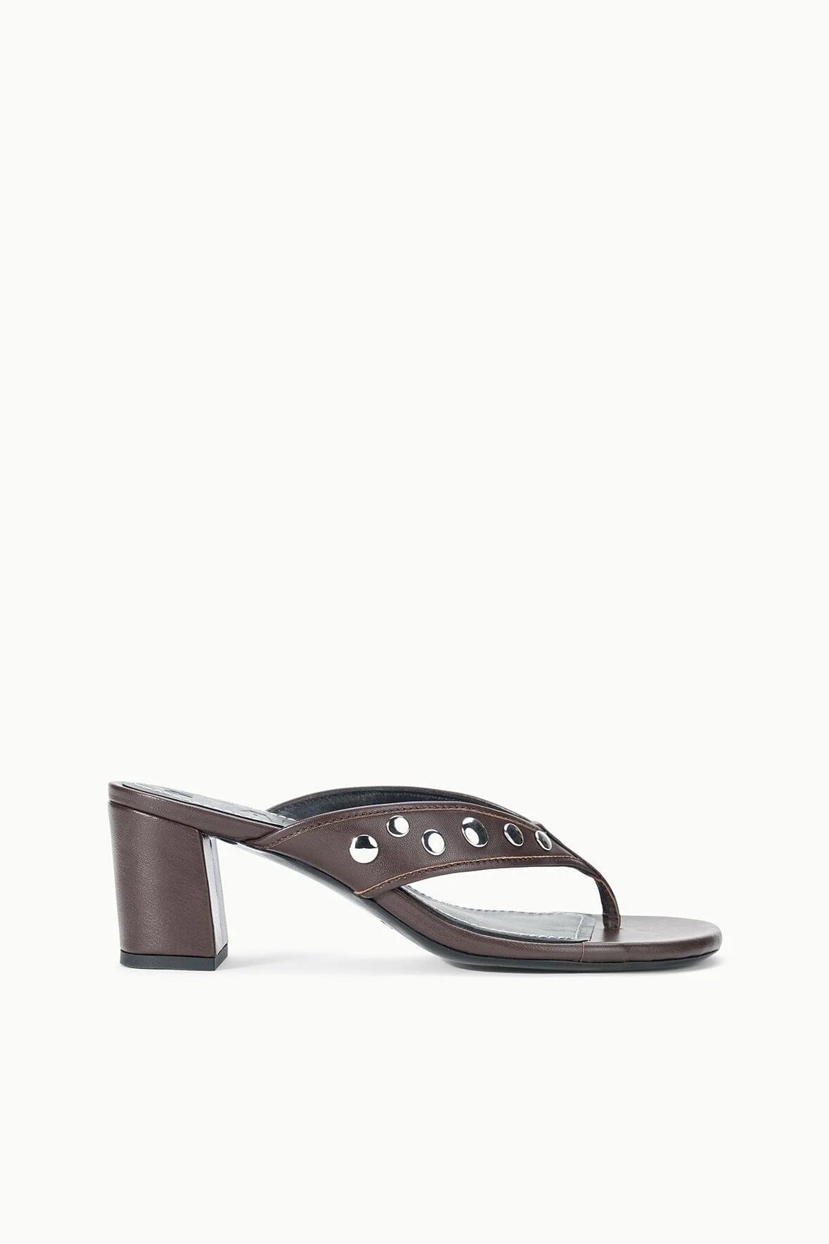 NOVA THONG HEEL | ESPRESSO STUDS