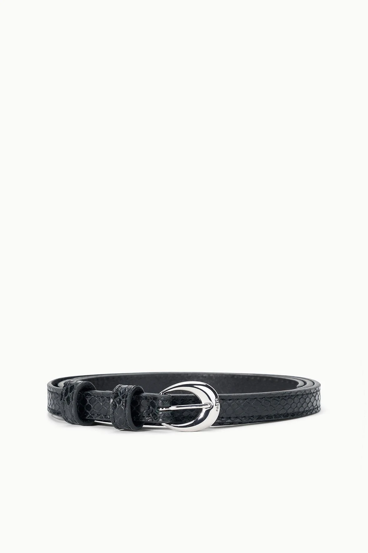 SLIM MOON BUCKLE BELT - 13MM | BLACK