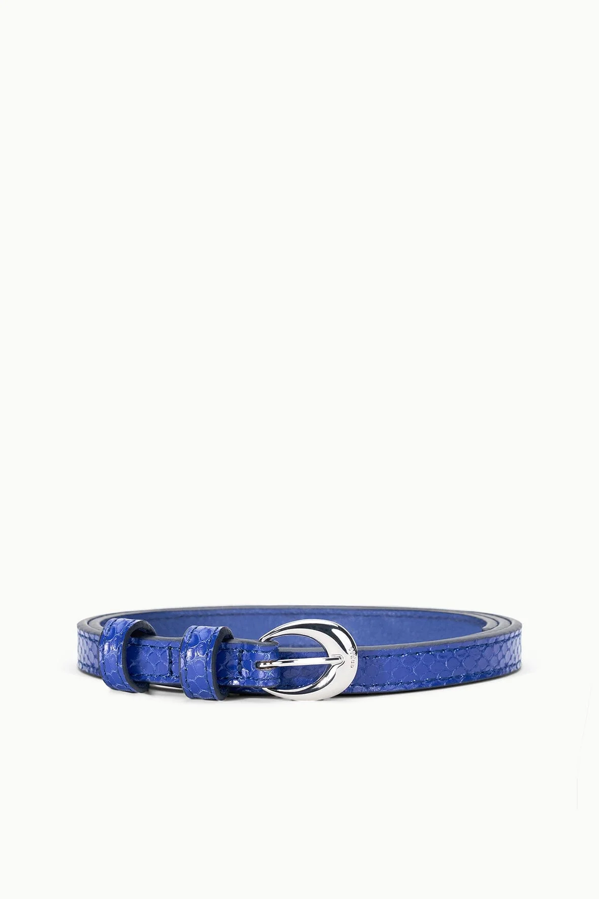 SLIM MOON BUCKLE BELT - 13MM | COBALT