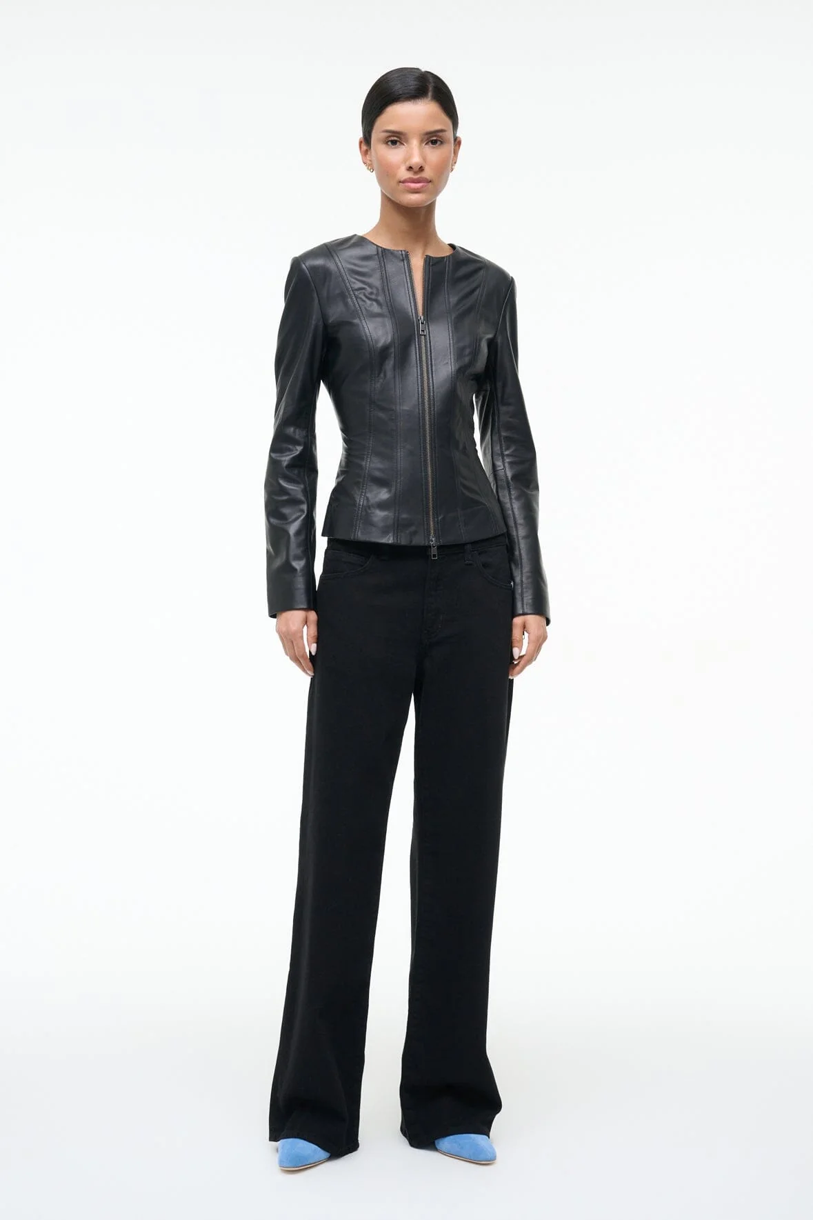 WELLS LEATHER JACKET | BLACK - Image 2